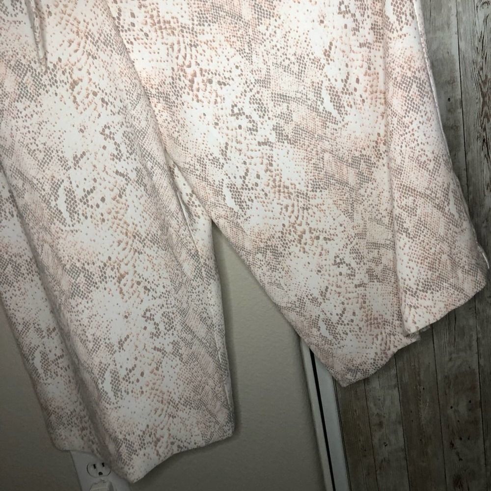 LOFT Python Snake Print Wide Leg Jumpsuit Size 4 … - image 8